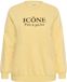 KAFFE Curve KAFFE Dames sweatshirt Roselda XL Katoen Geel