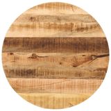 VidaXL Tafelblad rond ø 80x3,8 cm massief ruw mangohout