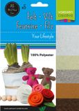 Vaessen Creative Vilt pakket A5 - 2 mm - 5 Stuks - Beige/Bruin