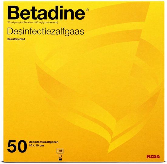 Betadine Desinfectie Zalfgazen - 8712207039142