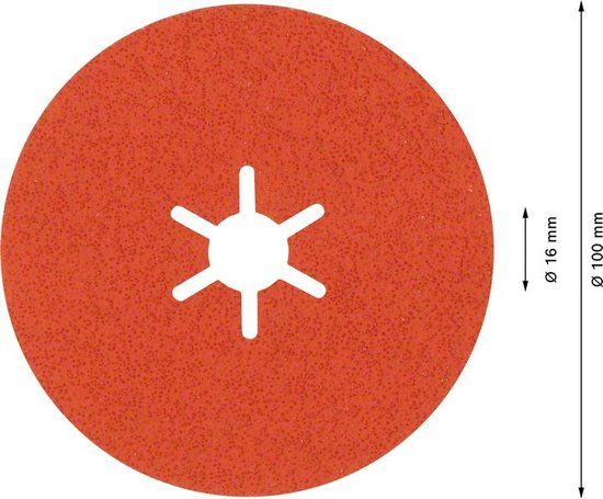 Bosch Accessoires Bosch Expert R782 keramische prisma-fiberschijf 100 mm, 16 mm K60 - 1 stuk(s)