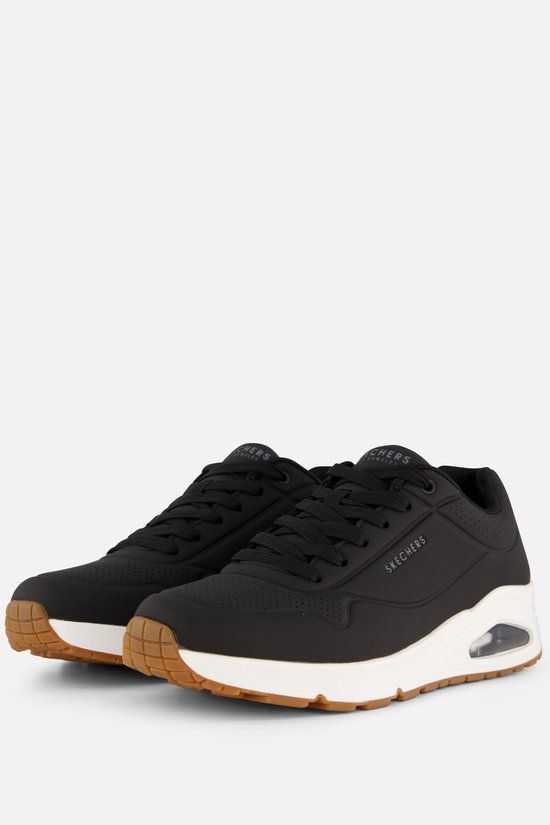 Skechers Uno - Stand On Air Heren Sneakers - Zwart - Maat 43