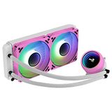 AEROCOOL MIRAGEL240PK, CPU-Vloeistofkoeling, 2x12cm ARGB-Ventilator, TDP 400W, Roze