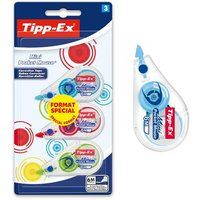 Tipp-Ex Mini Pocket Mouse Fashion correctierollers - 6 m x 5 mm, blisterverpakking van 3 stuks