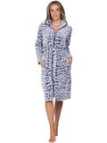 Pastunette - Badjas - Purple Pebbles - Fleece - Paars - Rits - Maat 2XL