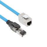 ACT Blauw 70 meter S/FTP CAT6A B2ca PoE++ 100W solid prefab installatiekabel, RJ45 male – female FB0170