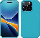 kwmobile telefoonhoesje geschikt voor Apple iPhone 16 Pro - Hoesje met siliconen coating - Smartphone case in ijsblauw