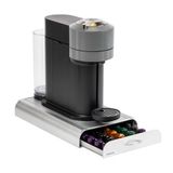 Mind Reader NESTRY6PC-SIL Nespresso-compatibele capsule-lade koffiepod-houder, opslag, 23,5 cm L x 38 cm B x 5 cm H, zilver kunststof