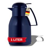 Helios Thermoskan 1,0 liter, donkerblauw, kunststof, blauw, 17 x 14,5 x 28,7 cm