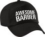 Bellatio Decorations Awesome barber pet / cap zwart voor heren
