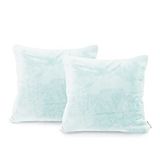 DecoKing Mic, 2-delig, 2 kussenslopen, 45 x 45 cm, microvezel, ritssluiting, fleece, kussenhoezen, lichtblauw