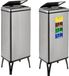 WELL HOME MOBILIARIO & DECORACIÓN 2 x Slimme vuilnisbakken met een inhoud van 60 l, hoogte: 95,5 x 35,5 x 26 cm, grijs met magnetische labels