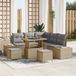 Prolenta Maison Exclusive - Tuinset met 8 stukken, beige, van polyrotan