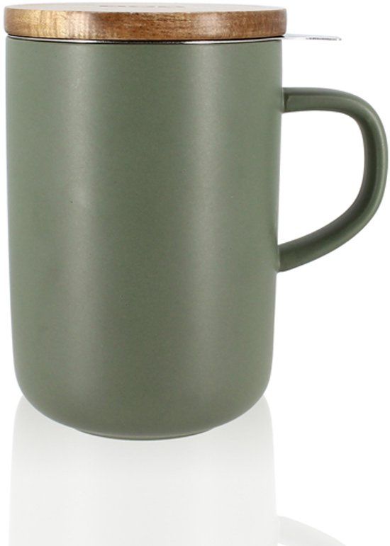 OGO Living Theemok met zeef en deksel - Amandel 475 ml