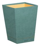 RHODIA 194626C - Papiermand Water - 24 x 24 x 32 cm - Oranje Zadelstiksel - Buitenkant in Imitatieleer - Home Office Rhodiarama Collectie - Bureauorganisatie en Stijlvolle Opberging