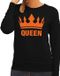 Bellatio Decorations Shoppartners Bv Zwarte Queen met kroon sweater dames L