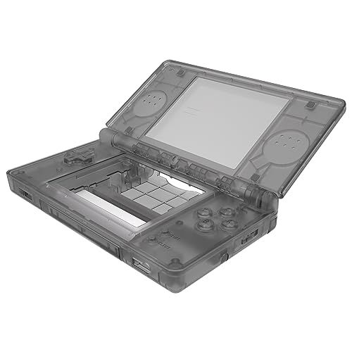 eXtremeRate Hoes Cover Knoppen Vervanging voor Nintendo DS Lite, Behuizingen Schaal Shell Buttons Kit voor Nintendo DS Lite NDSL (NIET Console)-Helder Zwart