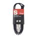 Stagg 20ft. S-serie, telefoonstekker/telefoonstekker, standaard gekrulde instrumentkabel
