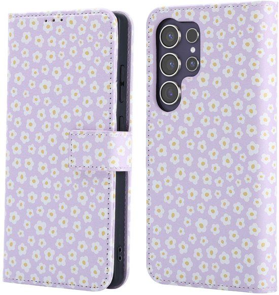 imoshion Hoesje - Samsung Galaxy S25 Ultra - Book Case - Kunstleer - White Daisy