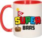 Bellatio Decorations Mok voor Baas - Rood - 300 ml