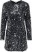ONLY - ONLANIKA CATINA LS SEQUINS DRESS WVN - Grijs - Maat S