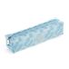 Miquelrius - Etui ovaal met geborduurde bloemen, blauw
