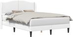 vidaXL Bedframe met hoofdeinde Wit 140 x 200 cm Kunstleer