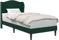 vidaXL Bedframe met hoofdeinde, donkergroen, 100 x 200 cm, fluweel