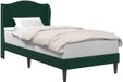 vidaXL Bedframe met hoofdeinde, donkergroen, 100 x 200 cm, fluweel