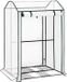 Happiq Serre de jardin - Résistant à l'hiver - Film PE 135 g/m² - Serre - Serre - Armoire de culture pour tomates et plantes grimpantes - 100x83x150cm Blanc