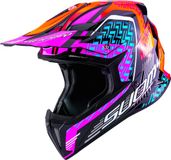 Suomy X-Wing Motley Motocrosshelm - Zwart/rood/paars - Maat M