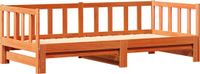 vidaXL Dagbed met uitschuifbed Wasbruin 203,5 x 184 x 66 cm