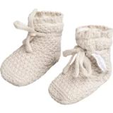 Baby's Only Slofjes teddy Willow - Baby Schoentjes met teddy voering - Baby Sokjes - Warm Linen - 0-3 mnd - 100% ecologisch katoen - GOTS