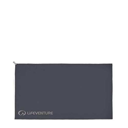 LifeVenture Unisex's HydroFibre Ultralight & Compacte Adventure Sporthanddoek, Extra Groot Strand, Grijs