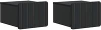 vidaXL Muurbevestigde Nachttafel 2 stuks Zwart 33 x 34,5 x 24 cm
