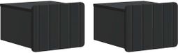 vidaXL Muurbevestigde Nachttafel 2 stuks Zwart 33 x 34,5 x 24 cm