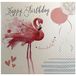 Wit WHITE COTTON CARDS BD81 verjaardagskaart, handgemaakt, flamingo-design