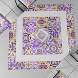 PETTI Artigiani Italiani - Tafelloper, tafelkleed in de keuken, moderne tafelloper in digitale print, violet, 100% Made in Italy