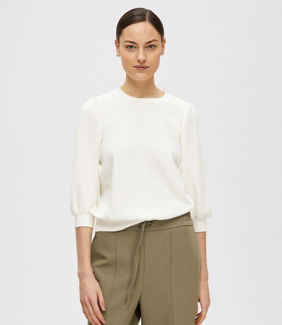 Selected Femme SELECTED WOMEN Slftenny 3/4 Sweat Top - Wit - Maat M