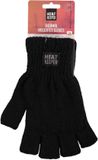 HEAT KEEPER Apollo vingerloze thermo handschoenen/mofjes - zwart - volwassenen - Warme gebreide handschoenen - vingerloos/zonder vingers L/XL
