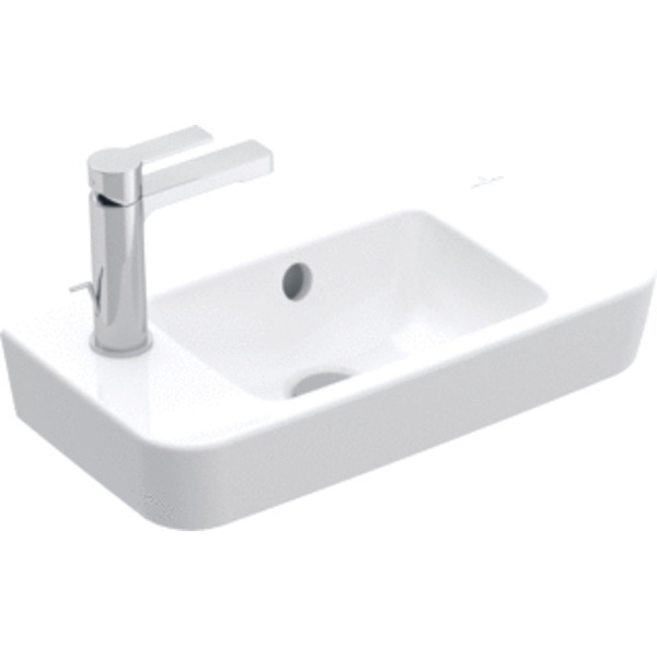 Villeroy & Boch O.novo fontein 50x25cm zonder kraangat met overloop wit 43425201