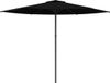 vidaXL Stokparasol Zwart Polyester 296x296x223cm