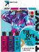 Marabu Tie Dye batik verfset, 3 x 80 ml, trendkleuren, Blauw;Paars;Framboos