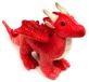 Uni-Toys - Rode draak - 26 cm (lengte) - pluche knuffeldier