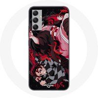Maniacase Case voor Samsung Galaxy A34 5G Demon Slayer Tanjiro Nezuko Attack Combat