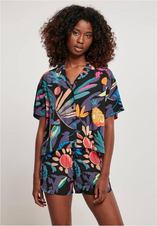 Urban Classics Viscose Resort Blouse - Women's - 3XL - Black