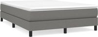 vidaXL Boxspringbedframe, donkergrijs, stof, 140x200 cm