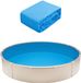 VEVOR Binnenbekleding Zwembadbekleding Vervangende Bekleding Rond Blauw 460x120cm Vinyl