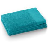AmeliaHome Handdoek turquoise 50x100 cm 100% katoen kwaliteit absorberend Amari