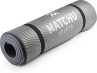 Match-U Sports - Fitnessmat - 183 cm x 61 cm x 0.9 cm - Grijs
